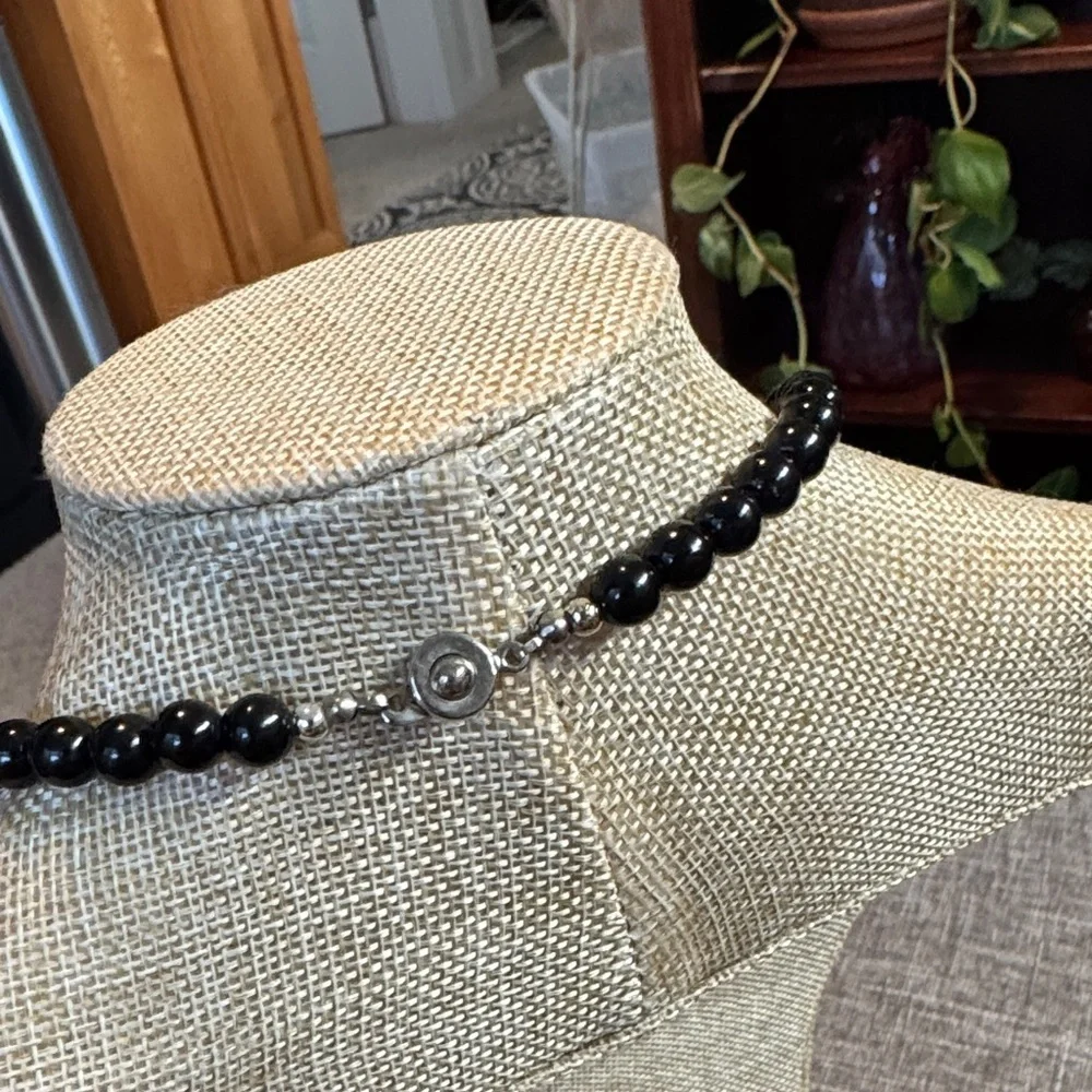 Vintage Black and Gold Statement Necklace